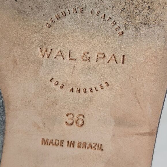 Wal and Pai Women's Mirage US5-5,5 EU36 Black Leather Cuban Heel Mules Clogs - Picture 13 of 14